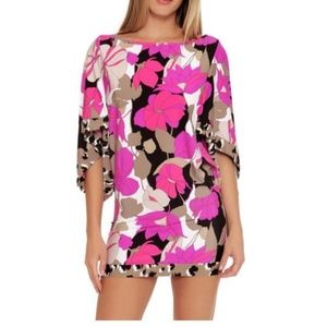 Trina Turk LYNX SWIM Printed Tunic Swim Beach Cover-Up Dress Size XS Pin…